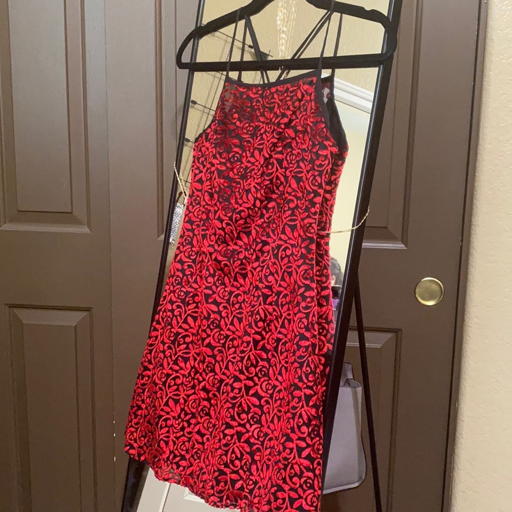 XS Red Velvet Rose Dress❤️